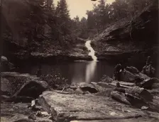 Lula Lake and Upper Falls on Rock Creek, near Lookout Mountain, Georgia, 1864-65. Creator: Isaac H. Bonsall