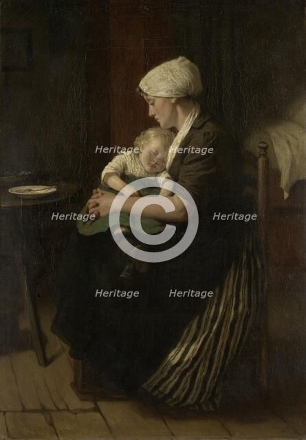 Lulled to Sleep, 1871. Creator: David Adolf Constant Artz.