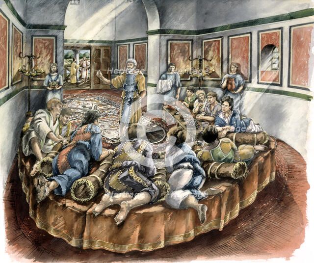 Lullingstone Roman Villa, c4th century, (c1990-2010). Artist: Peter Dunn.