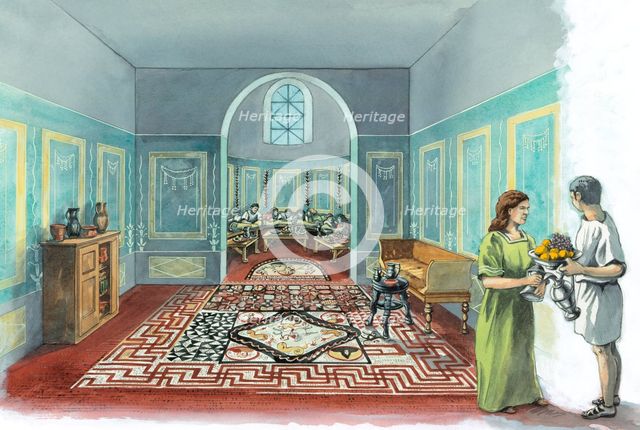 Lullingstone Roman Villa, circa 2nd-5th century, (c1980-2010). Artist: Peter Dunn.