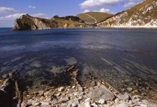Lulworth Cove from NNE. Purbeck, Dorset, 20th century. Artist: CM Dixon