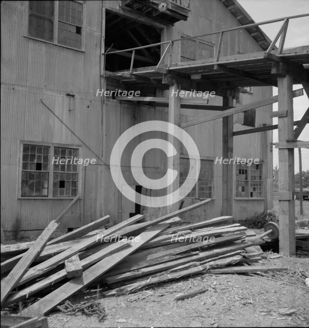 Lumber mill which is being dismantled at Careyville, Florida, 1937. Creator: Dorothea Lange.