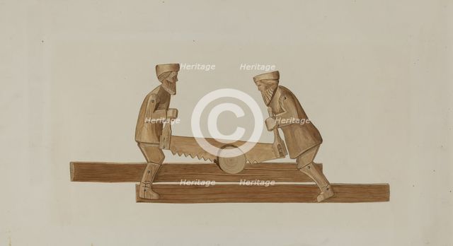 Lumbering, 1935/1942. Creator: Unknown.