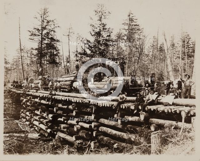 Lumbering Days in Ludington, Michigan, 1890. Creator: H. J. Hansen.