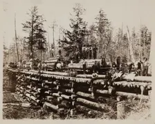 Lumbering Days in Ludington, Michigan, 1890. Creator: H. J. Hansen