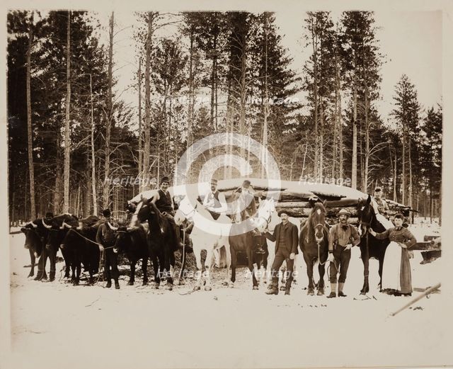 Lumbering Days in Ludington, Michigan, 1890. Creator: H. J. Hansen.