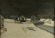 Lumbering in the Snow, c1845. Creator: Unknown
