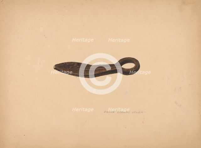 Lumberman's Brailing Pin, c. 1942. Creator: Frank Volem.