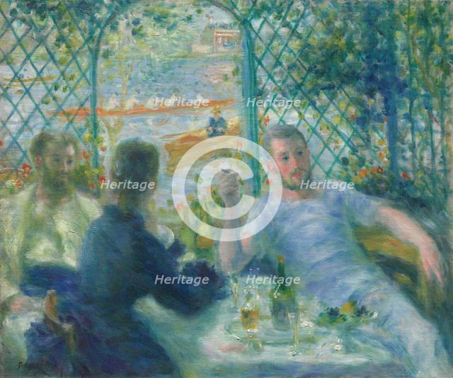 Lunch at the Restaurant Fournaise (The Rowers' Lunch), 1875. Creator: Pierre-Auguste Renoir.
