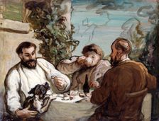Lunch in the country c1868. Creator: Honore Daumier
