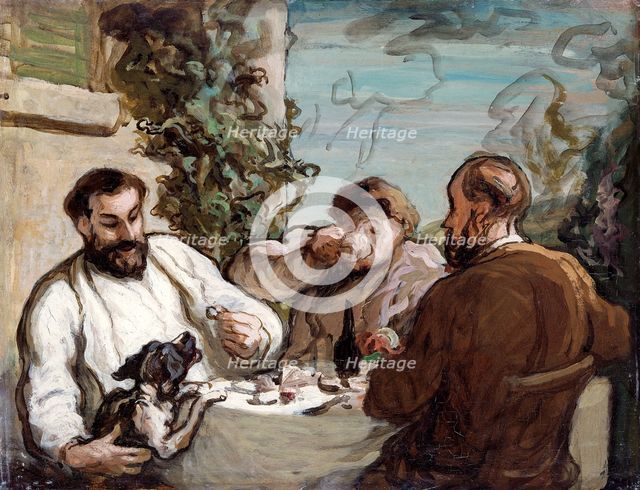 'Lunch in the country', c1868. Creator: Honore Daumier.