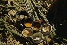 Lunch of a sugar worker on a plantation, vicinity of Puerto Rico?, 1942. Creator: Jack Delano
