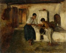 Lunch of the poor, 1886. Creator: Teodor Zemplényi