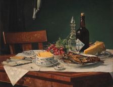 Lunch table, 1884. Creator: Oluf August Hermansen