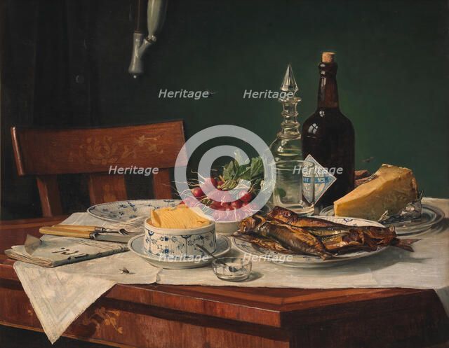 Lunch table, 1884. Creator: Oluf August Hermansen.