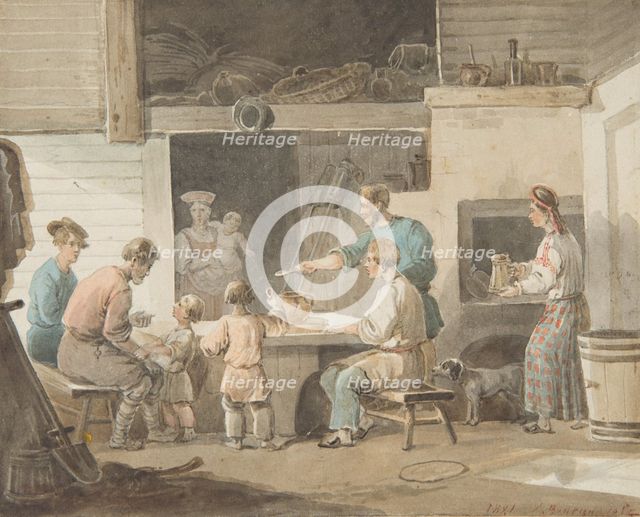 Lunchtime, 1821. Artist: Venetsianov, Alexei Gavrilovich (1780-1847)