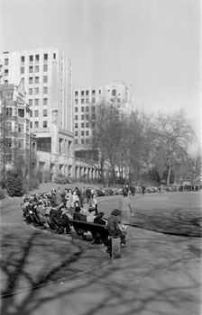 Lunchtime in the Victoria Embankment Gardens, London, c1945-c1965. Artist: SW Rawlings