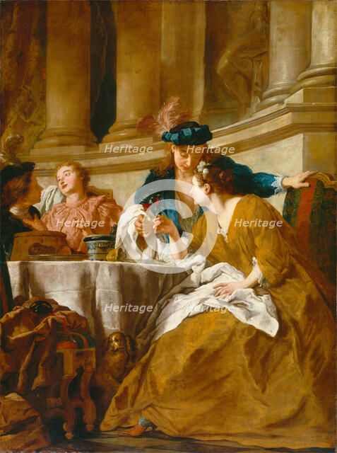 Luncheon with Figures in Masquerade Dress, 1725. Creators: Jean Francois de Troy, Workshop of Jean François de Troy.