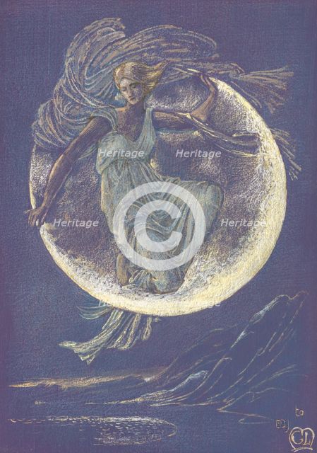 Luna. Creator: Burne-Jones, Sir Edward Coley (1833-1898).