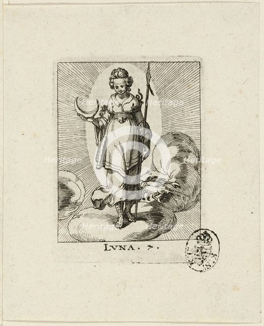 Luna, plate seven from Der VII Planeten, n.d. Creator: Conrad Meyer.