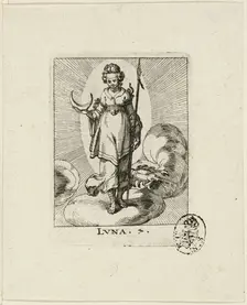 Luna, plate seven from Der VII Planeten, n.d. Creator: Conrad Meyer