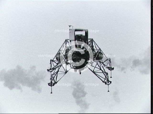 Lunar landing training vehicle piloted by Neil Armstrong, Texas, USA, June 16, 1969.  Creator: NASA.