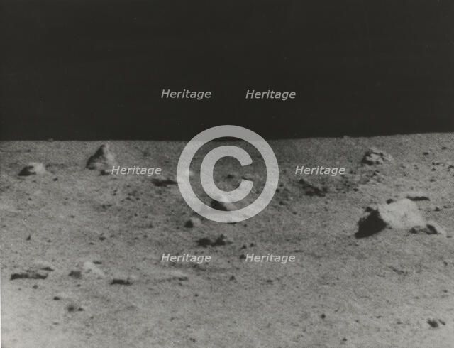 [Lunar Surface Photographed by Surveyor V], 1967. Creator: NASA.