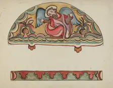Lunette and Detail from Altar Church at Sanctuario, Chimayo, 1935/1942. Creator: E. Boyd