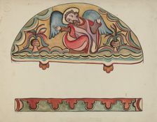 Lunette and Detail from Altar Church at Sanctuario, Chimayo, 1935/1942. Creator: E. Boyd