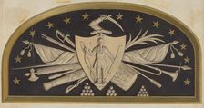 Lunette - Massachusetts State Seal, c. 1937. Creator: Jane Iverson