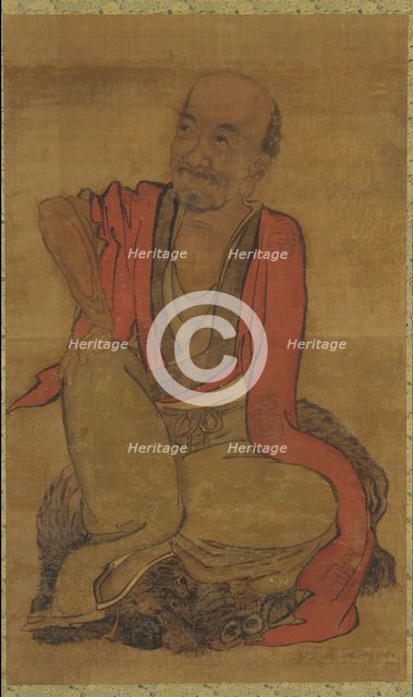 Luohan on a Water Buffalo Skin, Late Ming or early Qing dynasty, 17th century. Creator: Unknown.