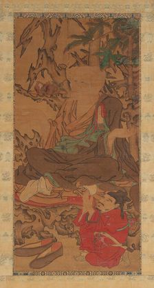 Luohan and Attendant, 1368-1644. Creator: Unknown