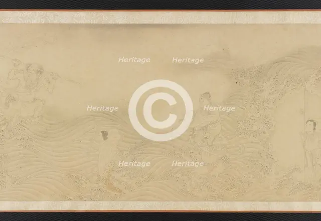 Luohans Crossing Land and Sea, Ming or Qing dynasty, 17th century. Creator: Unknown.