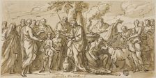 Lupercalia (recto), and Sketches of Figures (verso), n.d. Creator: Sir James Thornhill