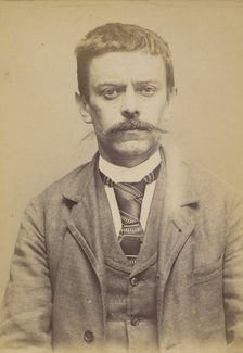 Lustenberger. Louis, Joseph. 38 ans, le 16/3/56 à Paris XXe. Ciseleur. Anarchiste. 17/7/94. , 1894. Creator: Alphonse Bertillon