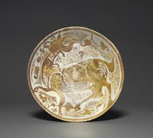 Luster Bowl with Antelope , 1000s. Creator: Unknown