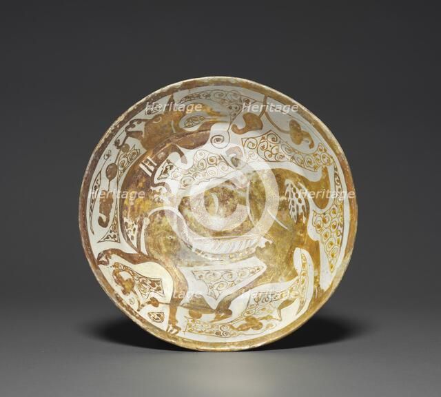 Luster Bowl with Antelope , 1000s. Creator: Unknown.