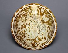 Luster Dish with Polo Player, 1170-1200. Creator: Unknown