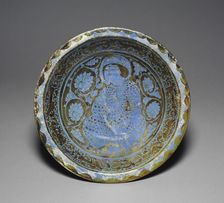 Luster Dish with Seated Prince, 1170-1220. Creator: Unknown