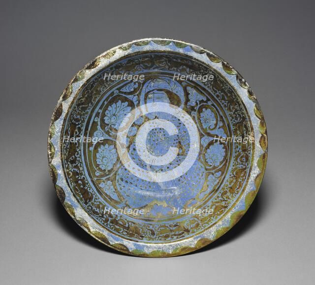 Luster Dish with Seated Prince, 1170-1220. Creator: Unknown.