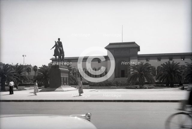 Lyautey Statue and Town Hall, Casablanca, Morocco, c1955. Creator: Arthur Charles Kirby Ware.