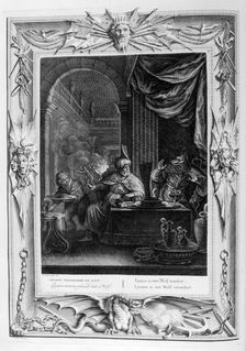 Lycaon Metamorphosed into a Wolf 1733. Artist: Bernard Picart
