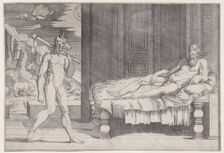 Lycaon Transformed into a Wolf, dated 1524. Creator: Agostino Veneziano