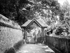 Lych gate of St Andrew's Church, Sonning, Berkshire, c1860-c1922. Artist: Henry Taunt