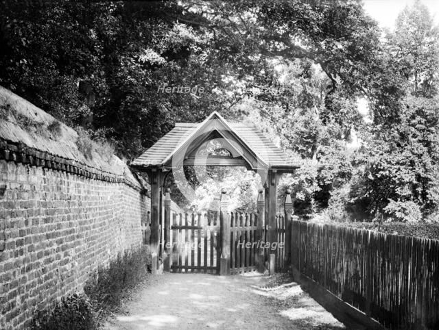 Lych gate of St Andrew's Church, Sonning, Berkshire, c1860-c1922. Artist: Henry Taunt.