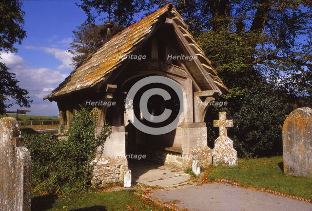 Lychgate of Winfrith Newburgh Church, Dorset, 20th century. Artist: CM Dixon.