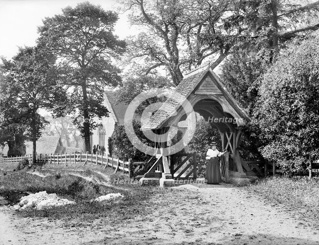 Lychgate, St Mary's Church, Aldworth, Berkshire, 1895. Artist: Henry Taunt.