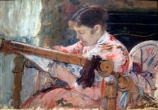 Lydia at a Tapestry