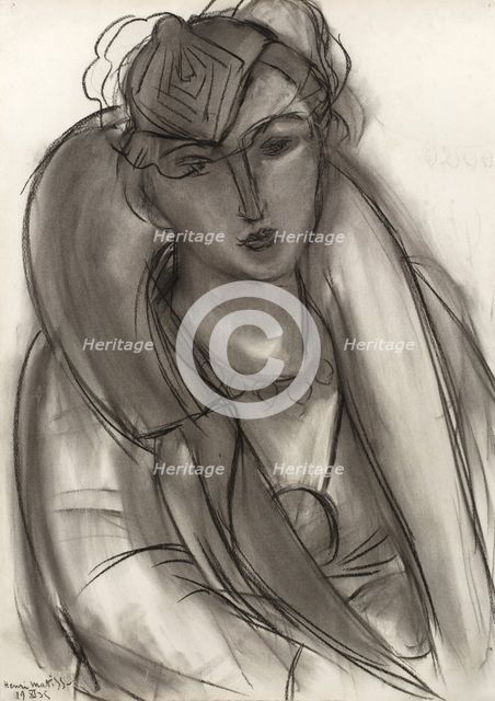 Lydia (Étude pour Portrait au manteau bleu), 1935. Creator: Henri Matisse.