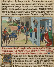 Lydia Ordering the Death of her Sons, written 1463-1465; illuminated 1467-1472. Creators: Loyset Liedet, Pol Fruit